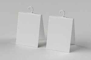 Set Of Folding Hanging Tag Mockups