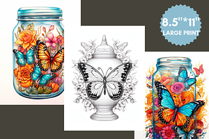 Butterfly In Jar Coloring Pages