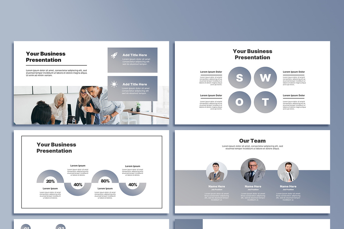 Grey Powerpoint Template, a Presentation Template by SKY CREATION (Photo 4 of 6)