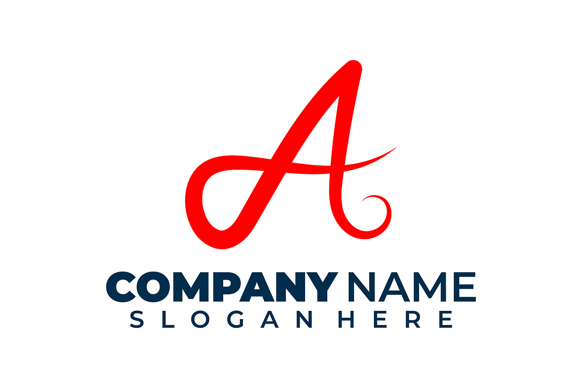 letter a logo stylish red color, a Branding & Logo Template by RAHMAT