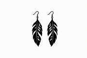 Leaf Earring Silhouette Bundle, an Object Graphic by balal (Thumbnail 11 of 15)