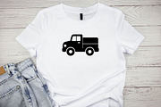 Farm Truck Silhouette SVG, a Transportation Illustration by newminddesign (Thumbnail 2 of 10)