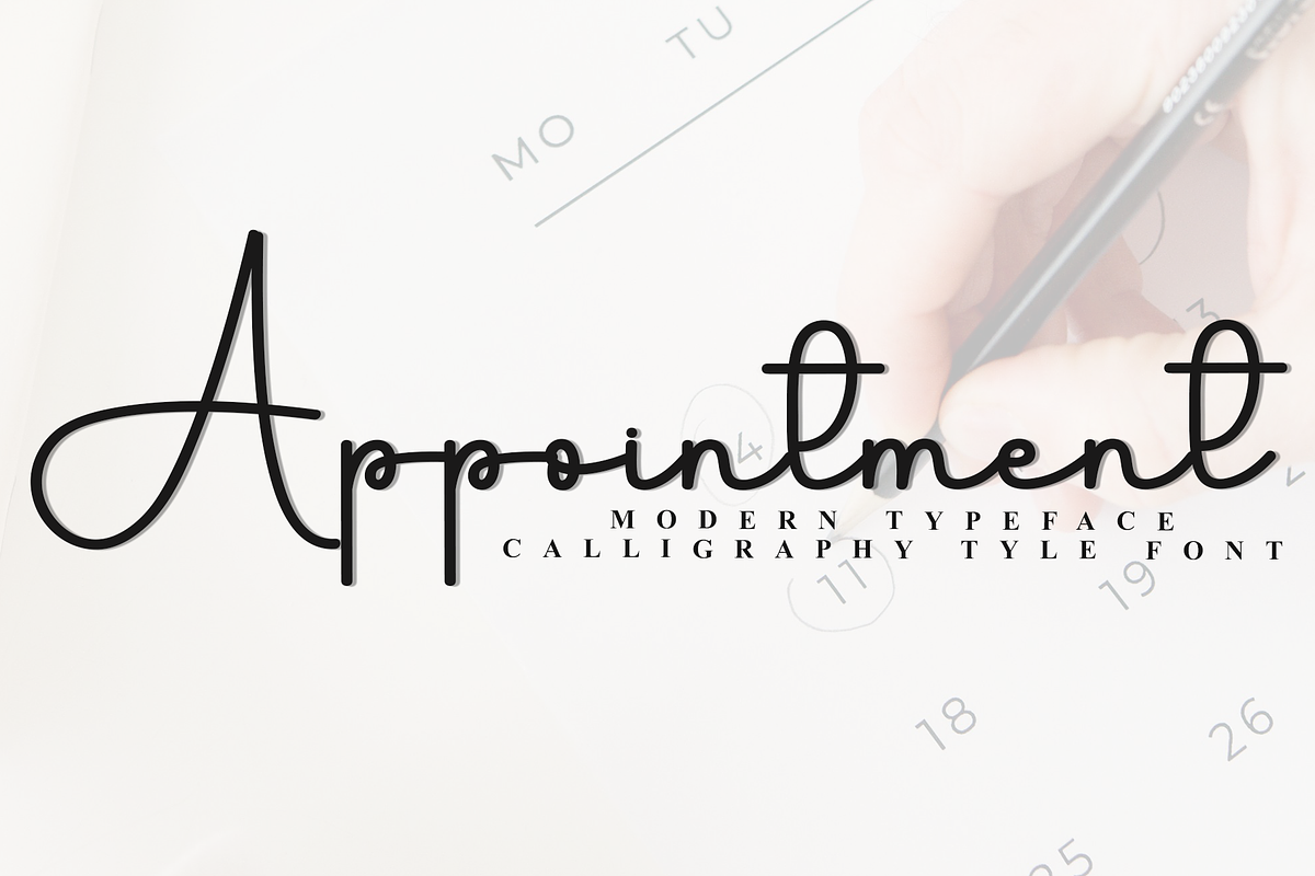 Appointment, a Handwritten Font by FreshTypeINK (Photo 1 of 8)