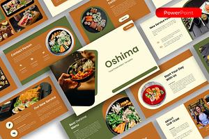 Oshima– Food PowerPoint Template, a Presentation Template by kreatifreya