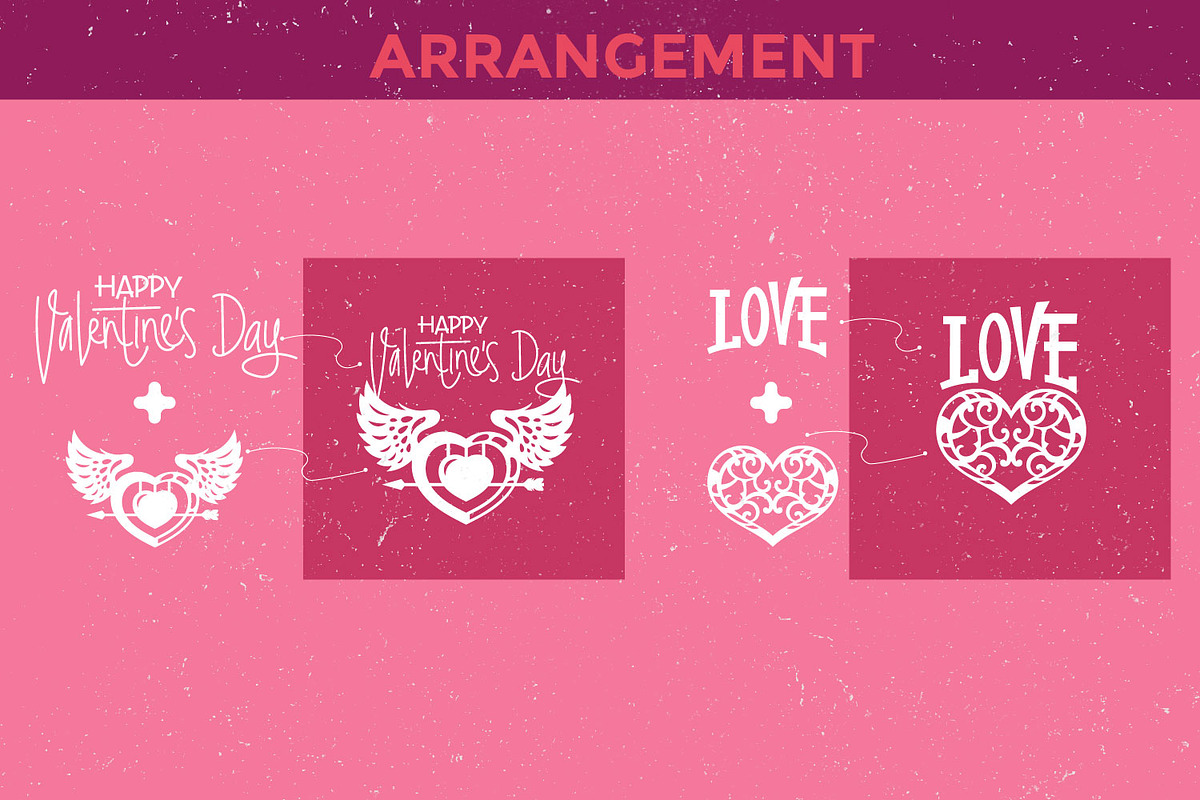 Valentine's Day Love Sign Cutting, a Decorative Illustration by defarmerdesign (Photo 4 of 5)
