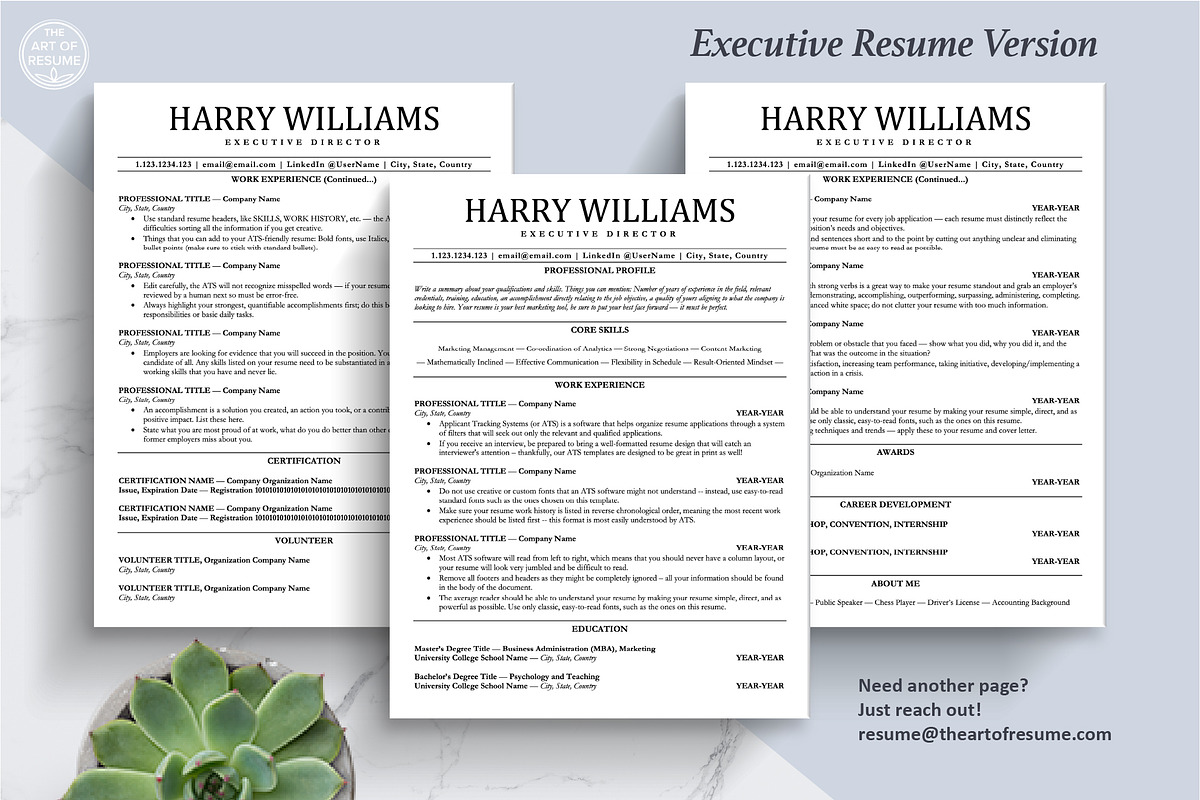 ATS Friendly Resume Design Bundle, a Resume Template by The Art of Resume (Photo 5 of 8)