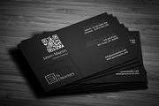 Clean Dark Business Card, a Business Card Template by bouncy (Thumbnail 1 of 4)