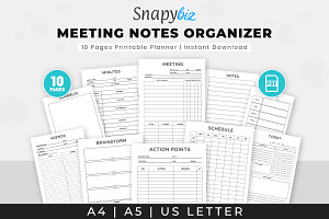 Meeting Organizer Notes Planner