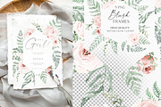 Watercolor Fern and Roses, an Object Illustration by Olga Koelsch (Thumbnail 8 of 15)
