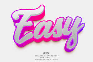 Easy PSD 3D Editable Text Effect