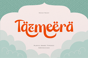 Tazmeera | Playful Arabic Typeface, a Handwritten Font by Denustudios