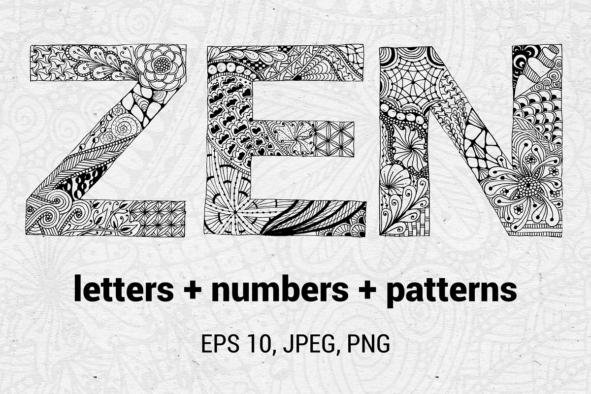 Zen BUNDLE. Ornamental collection, a Decorative Illustration by Pippi Draws (Photo 1 of 4)