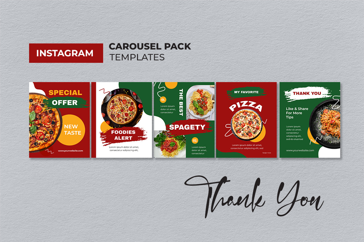 Red Food Offer Instagram Carousel, a Social Media Template by UICreative (Photo 3 of 4)