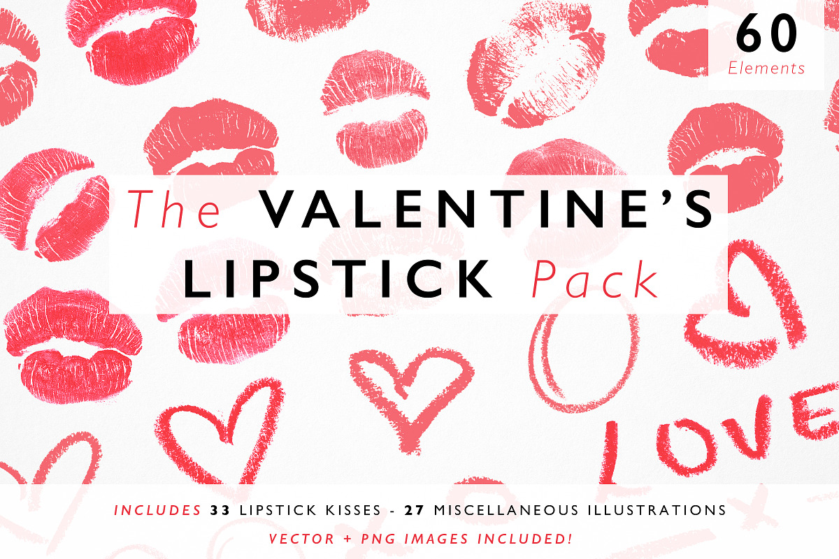 The Valentine's Lipstick Pack, an Object Graphic by Abbie May (Photo 1 of 5)