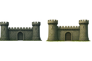 Detailed view of two medieval castle, an Architecture Photo by ZinetroN