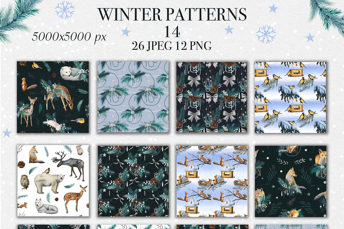 Winter Animal Watercolor Clipart Set, an Animal Illustration by DiashaArt (Photo 16 of 22)
