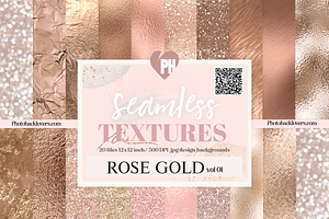 20 Seamless Rose Gold Textures