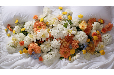 garden bed flowers top view ai, a Nature Photo by pikepicture