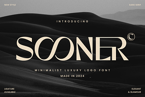 Sooner - Minimalist Luxury Logo Font, a Sans Serif Font by Sensatype