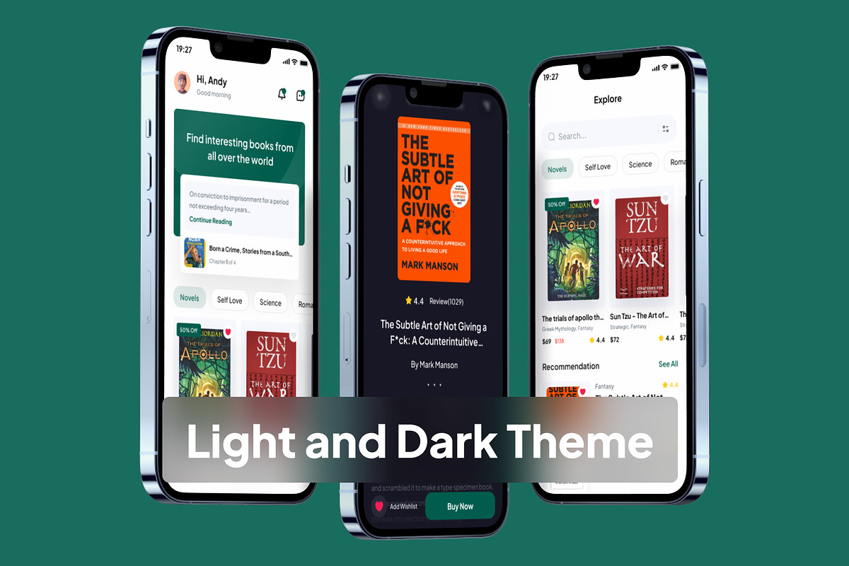 Grambook - Book Store Apps UI Kits, an App Template by Minialis (Photo 5 of 6)