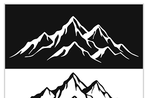 Stylized Mountain Vector Set, a Technology Illustration by CarWrap design