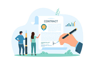 Signature legal document agreement, an Object Illustration by Flashvector
