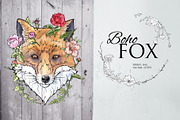 Fox illustration in boho style, an Illustration by Infinity Creativity (Thumbnail 1 of 4)