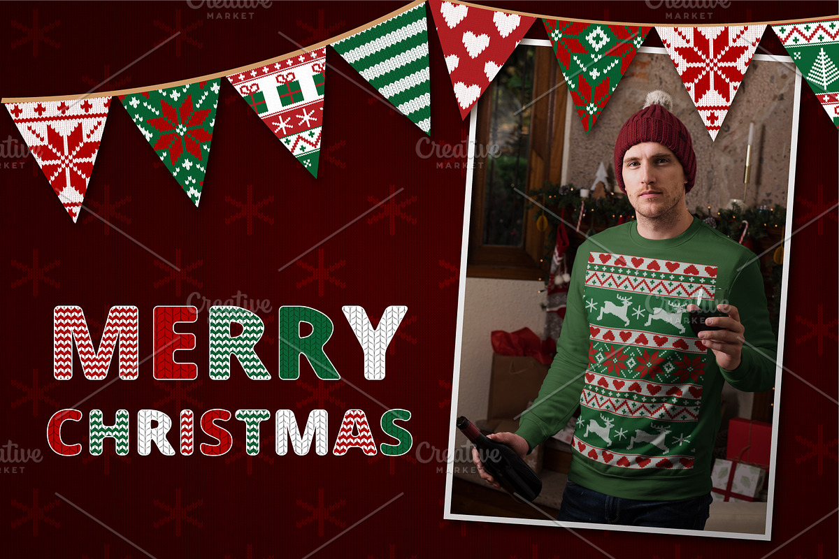 Christmas knit, seamless patterns, a Pattern Graphic by Sveta Aho (Photo 4 of 4)