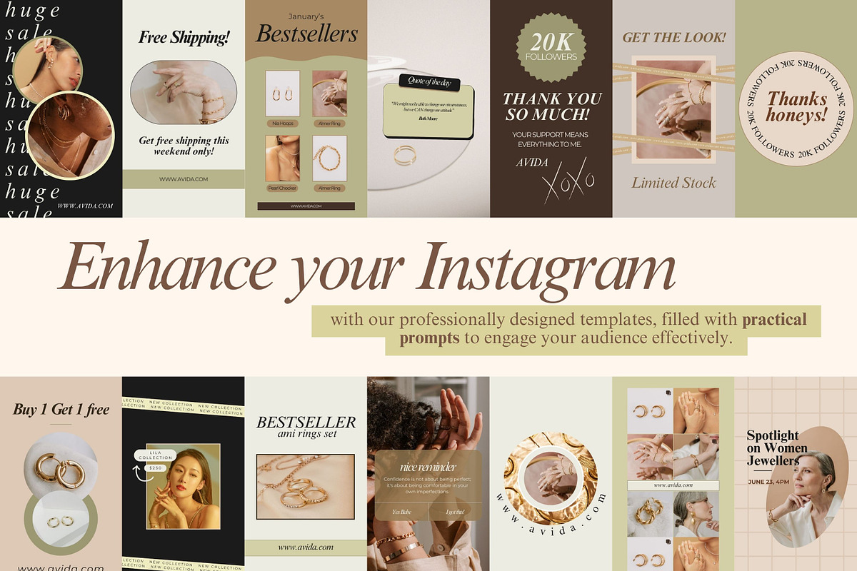 Chic Instagram Story Templates, a Social Media Template by Hell Yeah Designs (Photo 3 of 7)