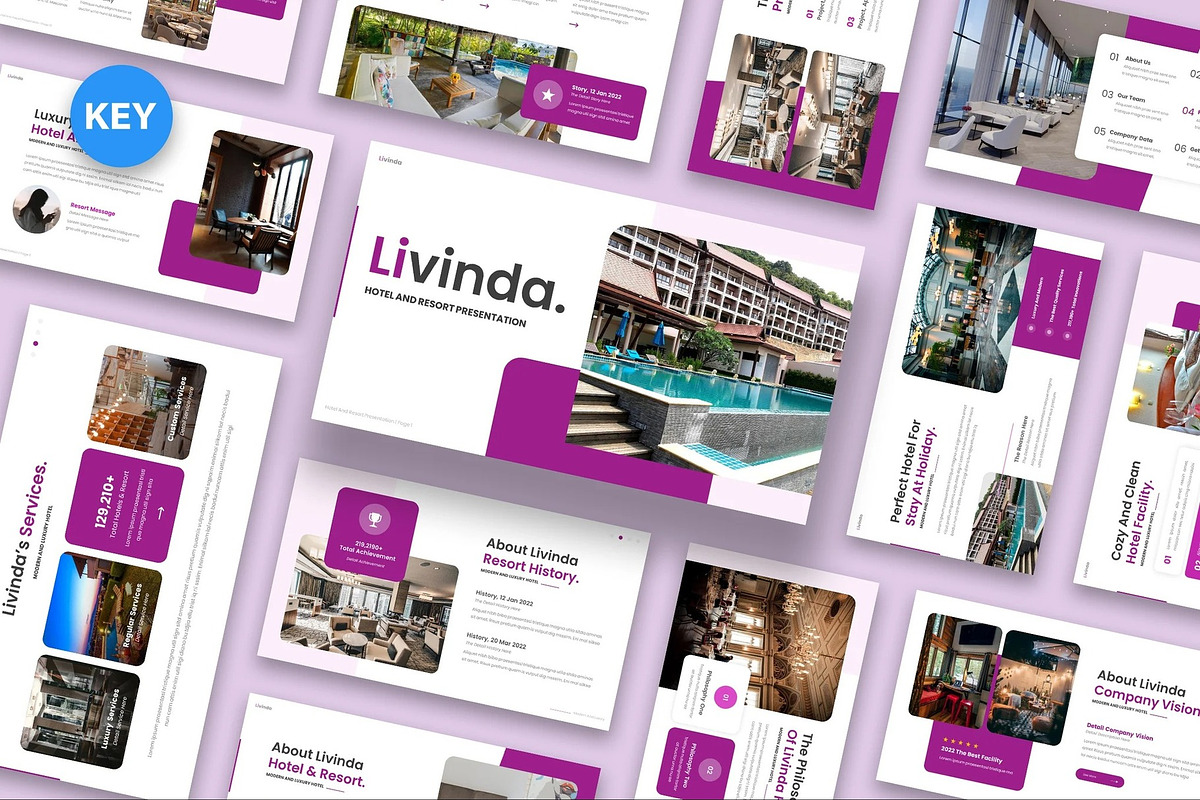 Livinda - Hotel and Resort Keynote, a Presentation Template by Fit-tee (Photo 1 of 6)