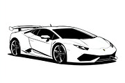 Modern Sports Car Design, an Illustration by hafijul (Thumbnail 3 of 9)
