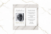 Funeral Prayer Card B&W Canva FR002, a Card Template by TyphoonStudio (Thumbnail 1 of 5)