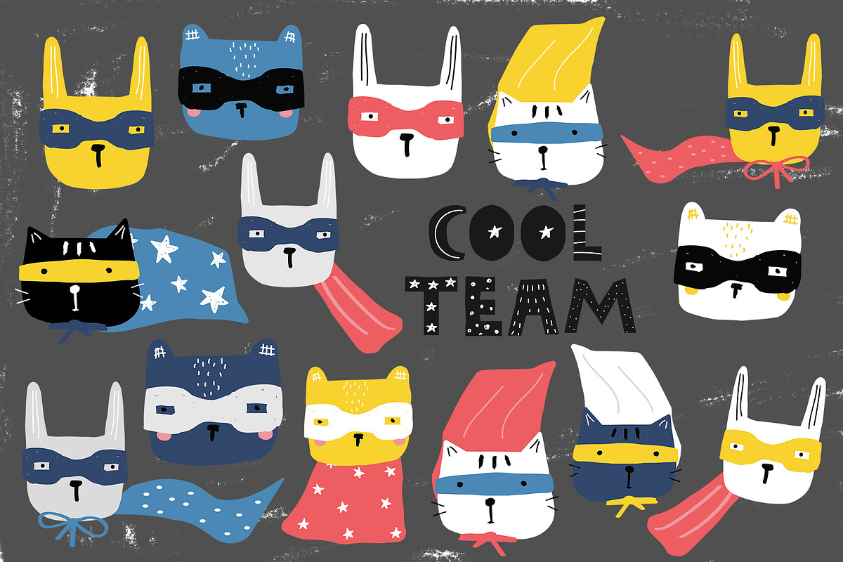 Party for superheroes, an Animal Illustration by Viktoria Siarova (Photo 5 of 8)