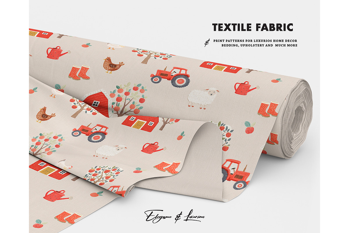 Apple harvest seamless pattern farm, a Pattern Graphic by Milatoo (Photo 2 of 4)