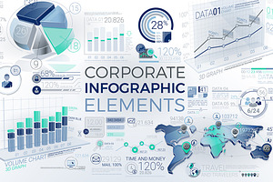 Blue-green Infographic Elements