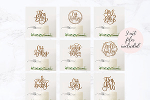 Baby Shower Cake Topper Bundle