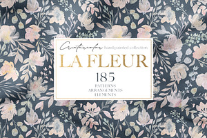 Watercolor Flower Pattern Collection, a Pattern Graphic by Alisa Fimen Design