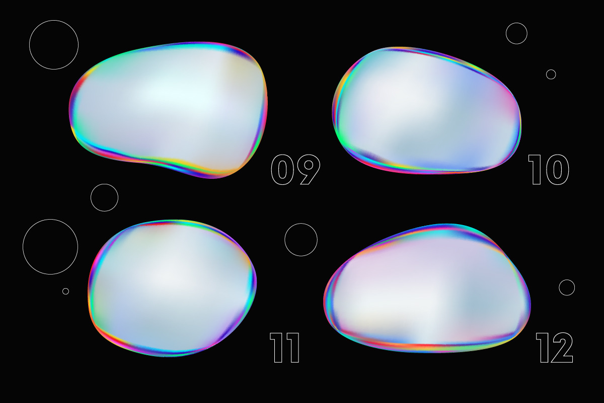 Holographic rainbow bubbles, an Object Graphic by MaximGertsen (Photo 4 of 7)