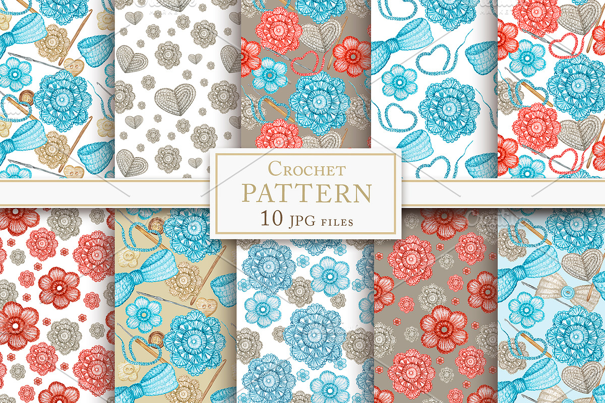 Crochet Knitting Watercolor logotype, an Object Graphic by svetlanaARTdreams (Photo 10 of 13)