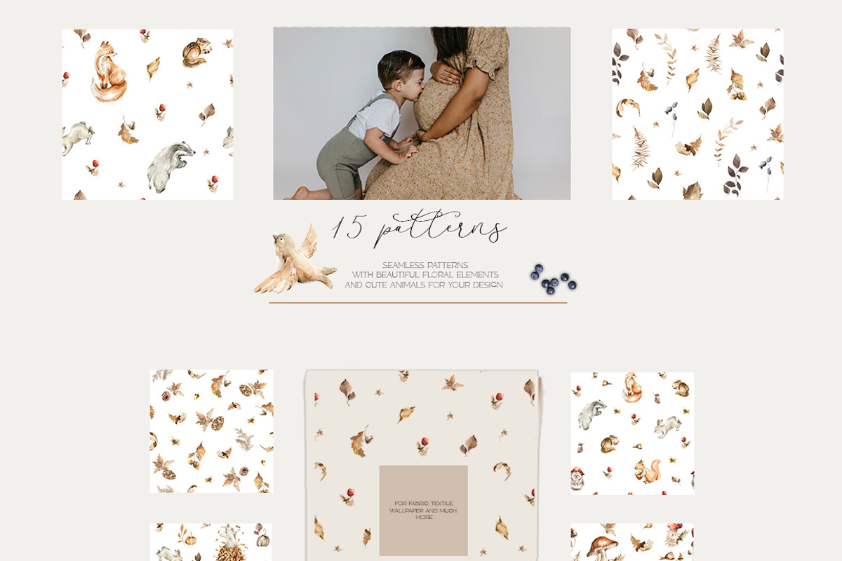 Autumn woodland Forest fall animals, an Animal Illustration by 60secondsArt (Photo 13 of 13)