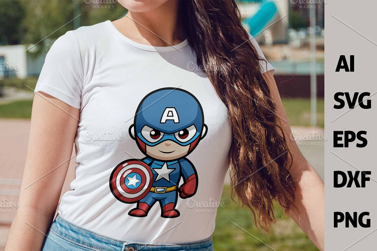 Chibi Superhero Vector Bundle, a Person Illustration by FancyDesignStudio (Photo 3 of 7)