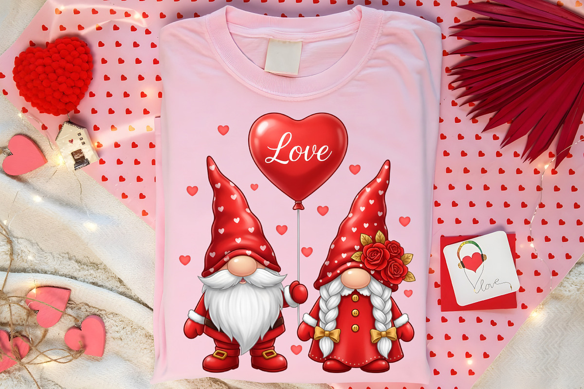 Valentine's Day Gnomes PNG, an Illustration by Canvas Craft (Photo 4 of 6)