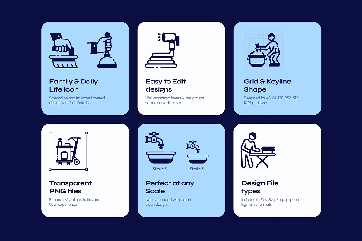 200 Family and Daily Life Icon Set, a Solid Icon by Vectors Market (Photo 2 of 8)