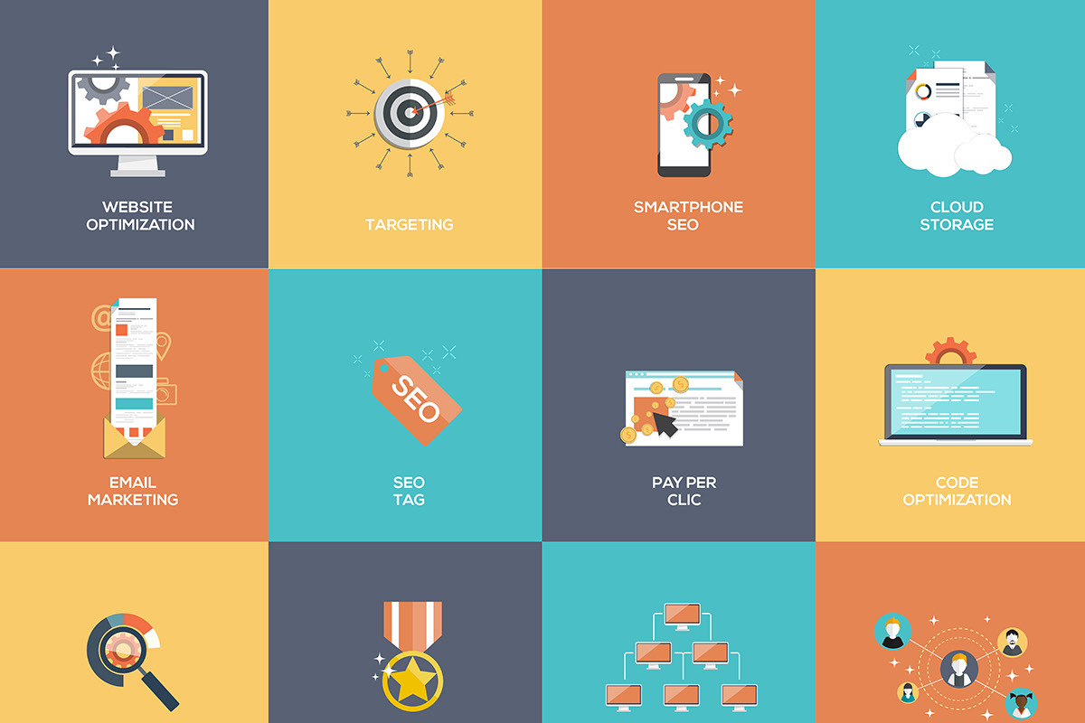 Set of Flat Design Concepts Icons preview 2