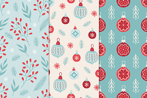 12 Christmas Seamless Patterns