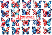 4th of July butterfly Clipart, an Illustration by Designworld (Thumbnail 1 of 6)