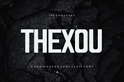 Thexou - Font, a Sans Serif Font by artchiles_design (Thumbnail 1 of 5)