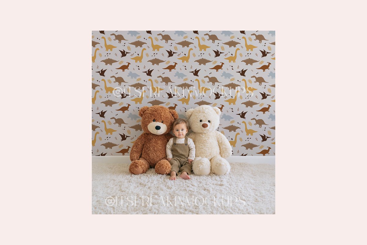 Nursery Wallpaper Mockup PSD, a Household Mockup by ItsFreakinMockups (Photo 2 of 5)