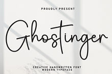 Ghostinger | Script Font