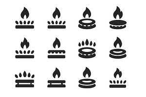 Stylized black and white icons of, an Illustration by ZinetroN